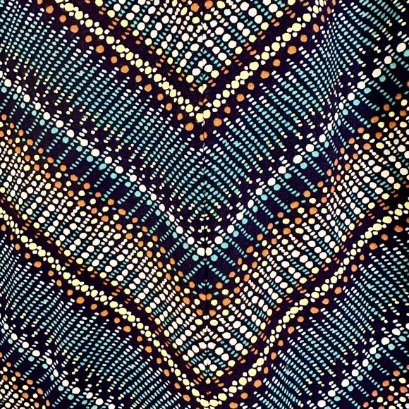 Gap Womens Size Medium Maxi Dotted Chevron Striped Mitered V-Neck Pockets Dress - Picture 10 of 14